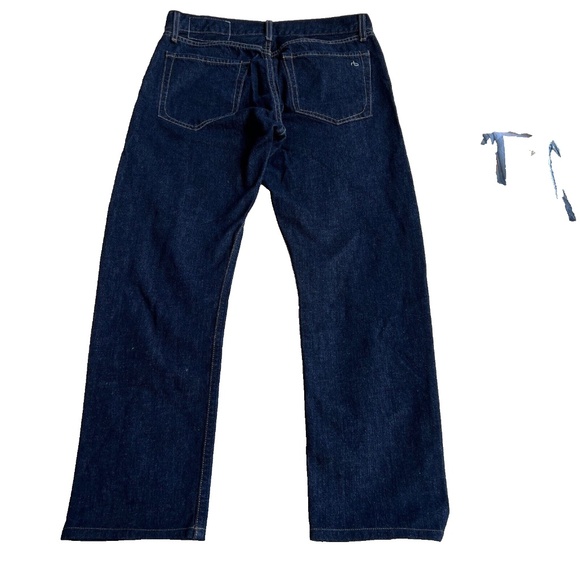 Rag & Bone Jeans Men's 31 Blue Denim RB 15X Slim Straight Button Fly Dark Wash - Picture 3 of 8
